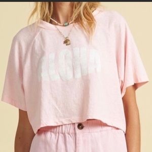 Billabong Just Beachin crop Aloha tee